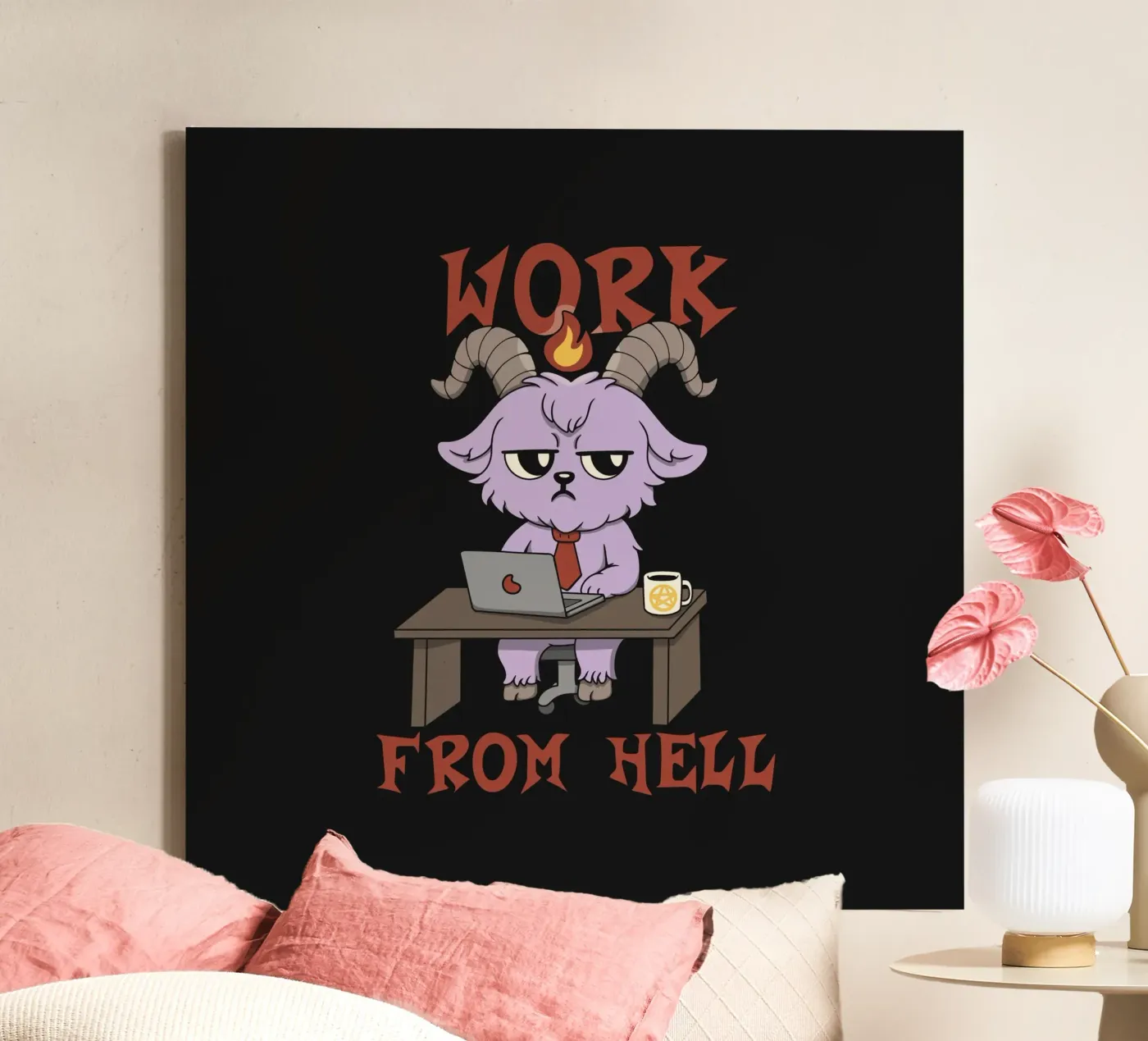 Work from Hell canvas by Loobs