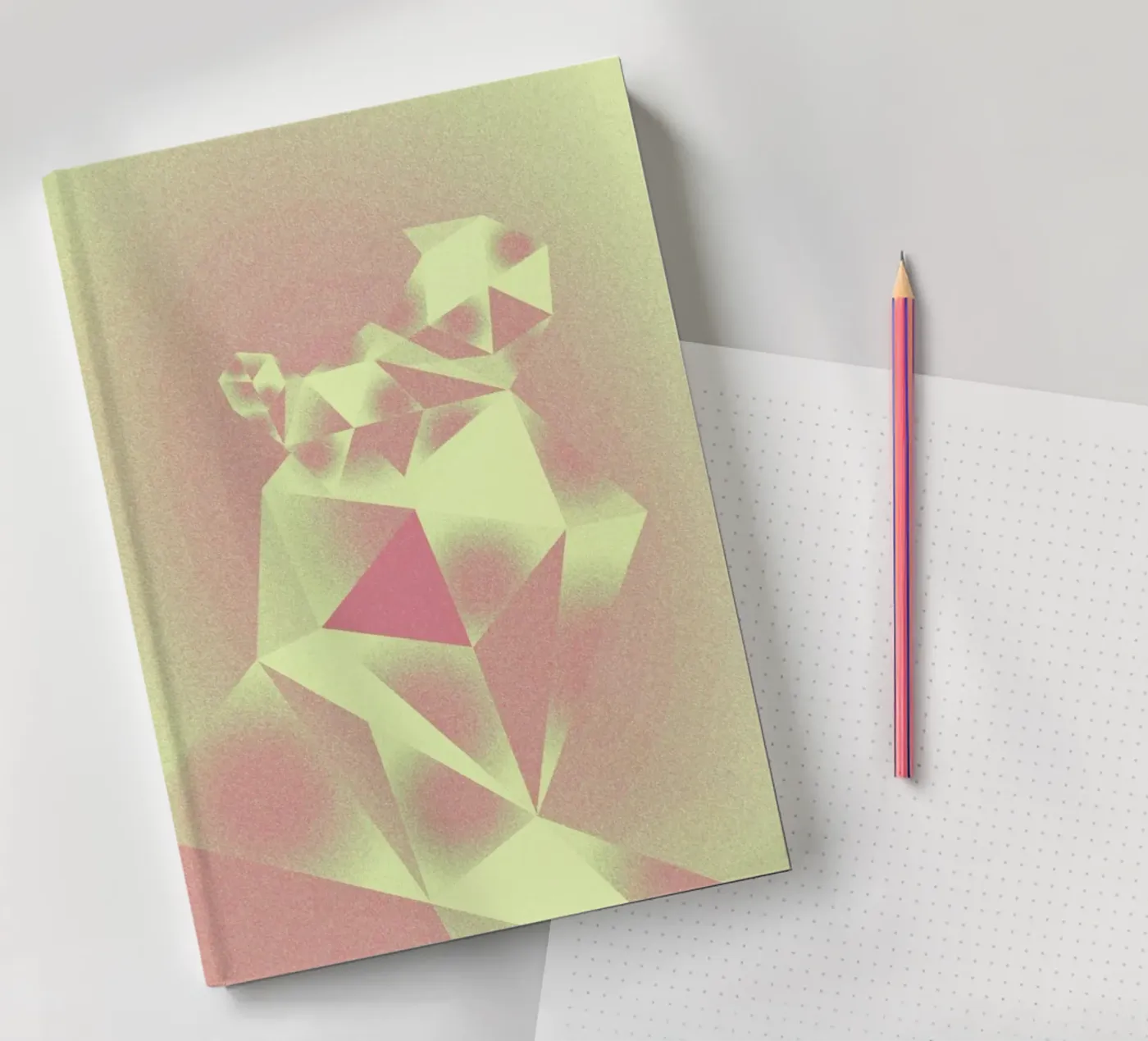 Crystals yellow notebook by Andreas Jarner