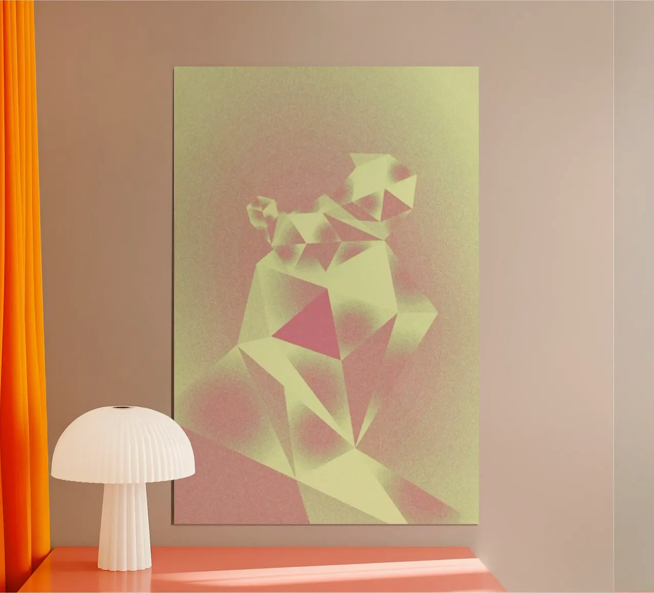 Crystals yellow poster da Andreas Jarner