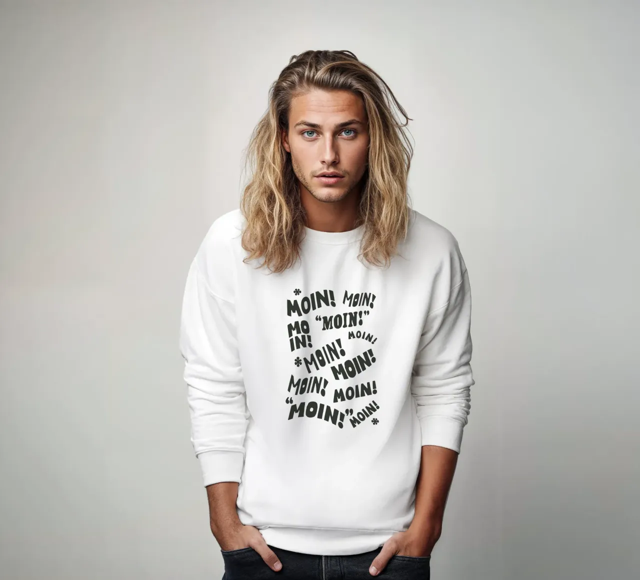 Moin ! French Typography Print Français Typographie Design sweat de THE MOTIVATED TYPE