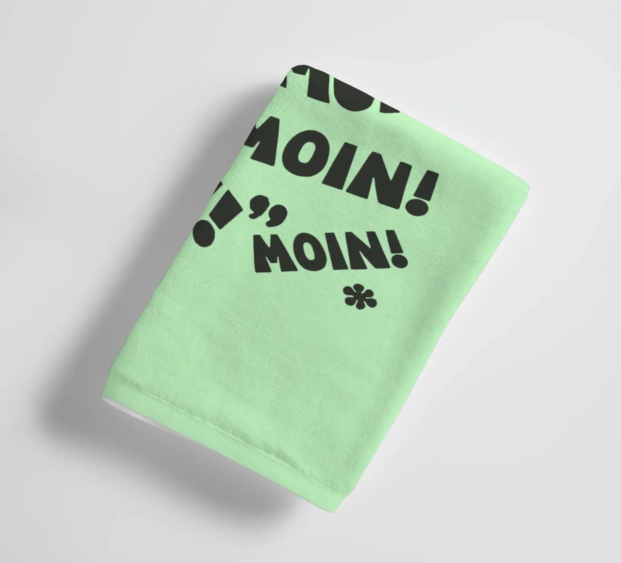 Moin! Tipografia tedesca Stampa Tipografia tedesca Design asciugamano da bagno da THE MOTIVATED TYPE
