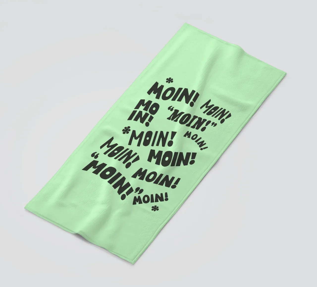 Moin! Tipografia tedesca Stampa Tipografia tedesca Design telo mare da THE MOTIVATED TYPE