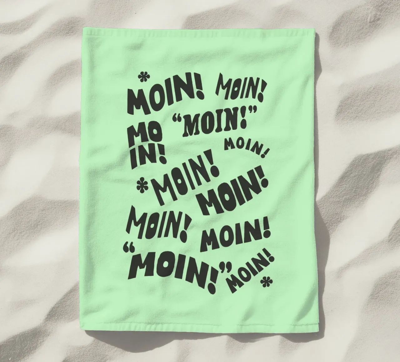 Moin! Tipografia tedesca Stampa Tipografia tedesca Design telo mare da THE MOTIVATED TYPE