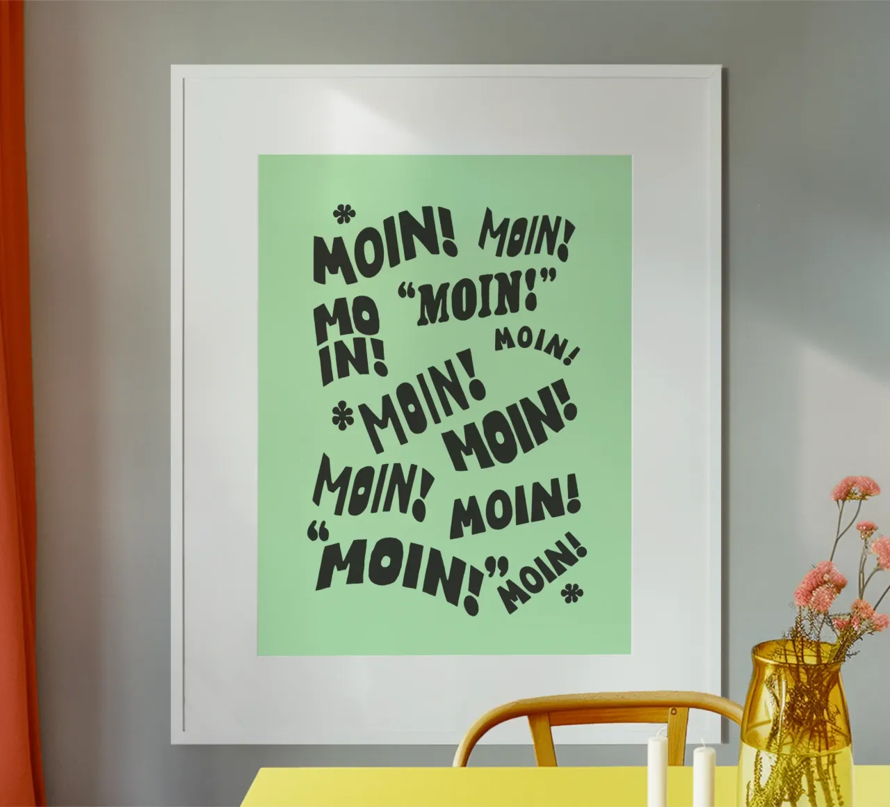 Moin ! French Typography Print Français Typographie Design poster de THE MOTIVATED TYPE