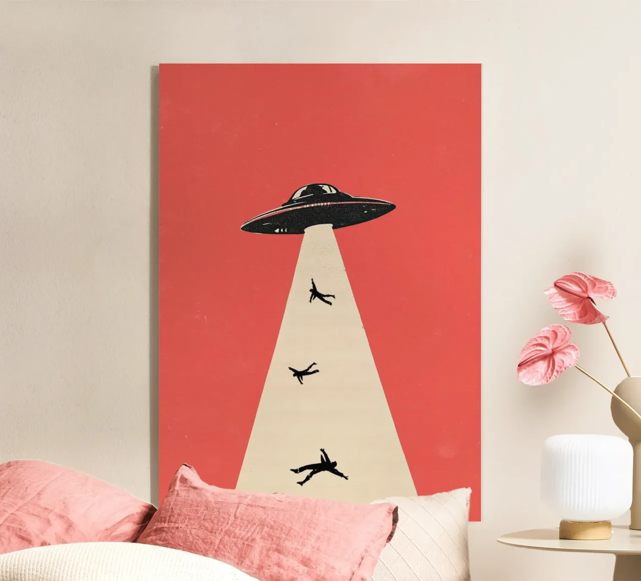 Stampa Pop Art Retro Sci-Fi Abduction plexiglass da Bakara