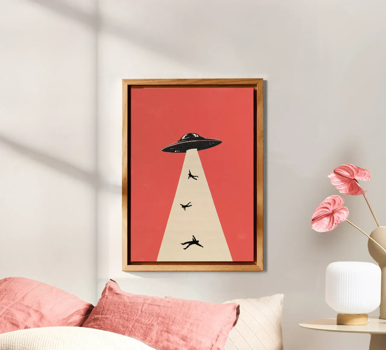 Stampa Pop Art Retro Sci-Fi Abduction alluminio dibond da Bakara