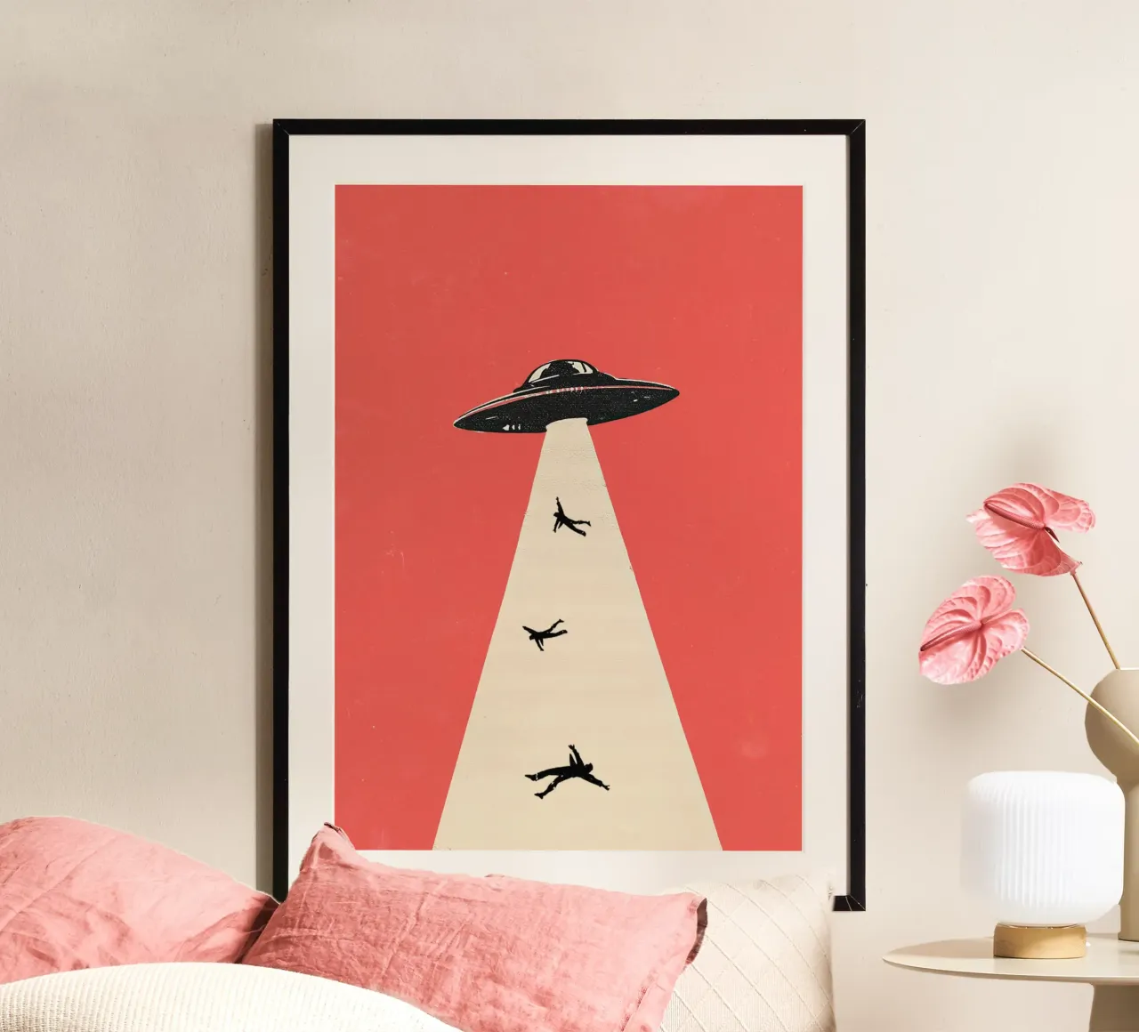 Stampa Pop Art Retro Sci-Fi Abduction carta hahnemühle da Bakara