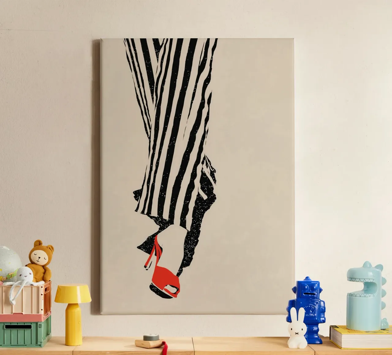 Moda a righe Stile Pop Art Retrò tela da Bakara