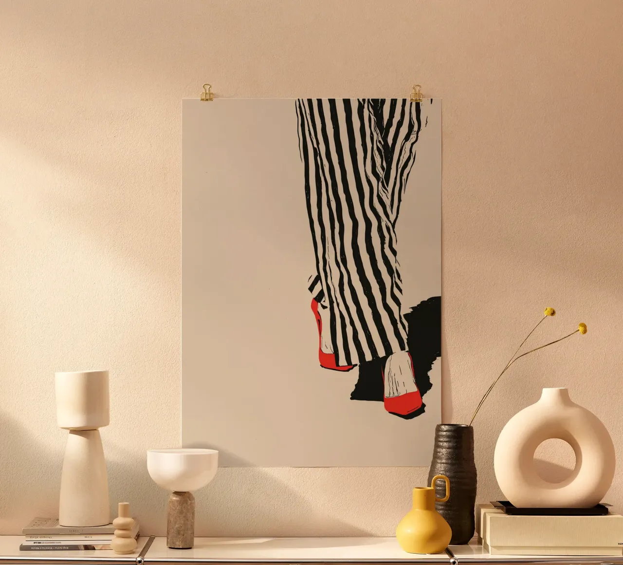 Moda a righe Stile Pop Art Retrò carta hahnemühle da Bakara