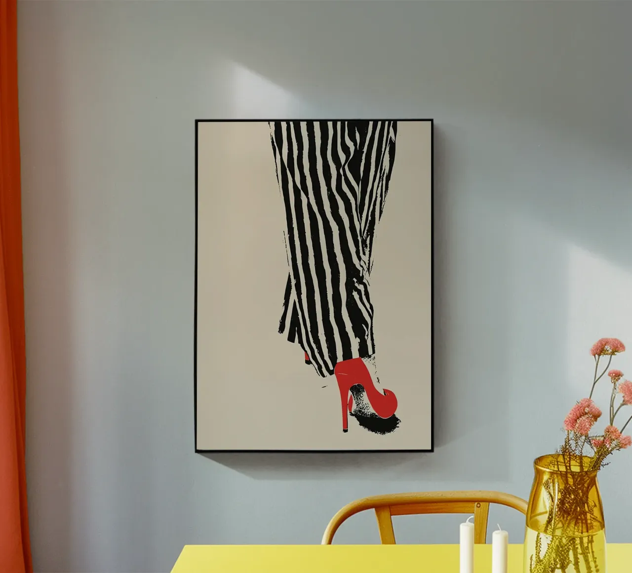 Moda a rayas Estilo retro Pop Art metacrilato de Bakara