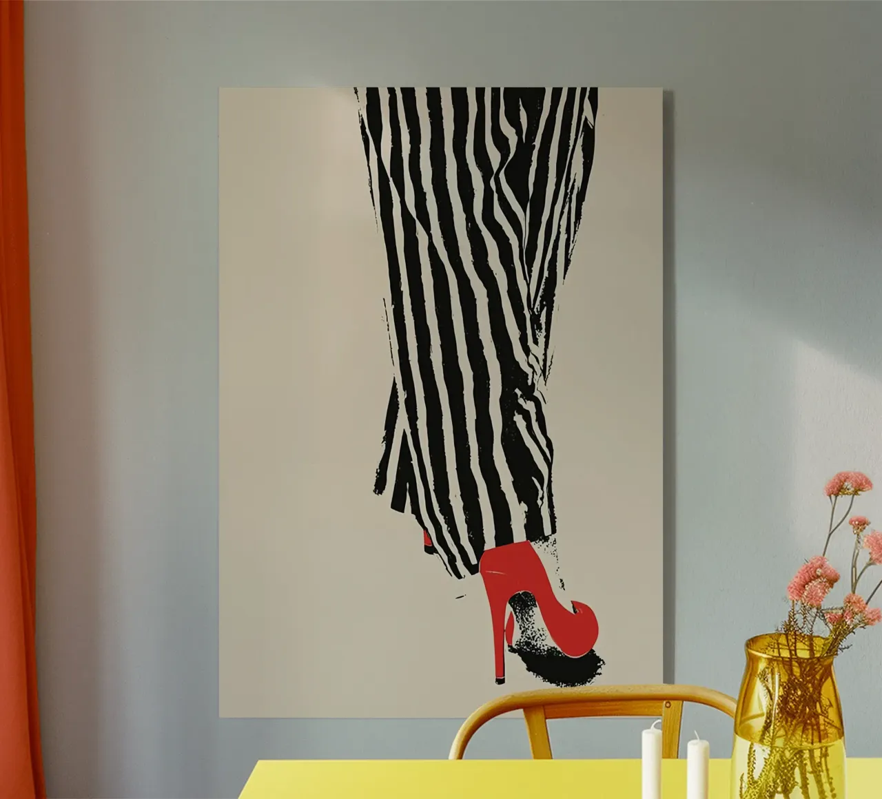 Moda a rayas Estilo retro Pop Art metacrilato de Bakara