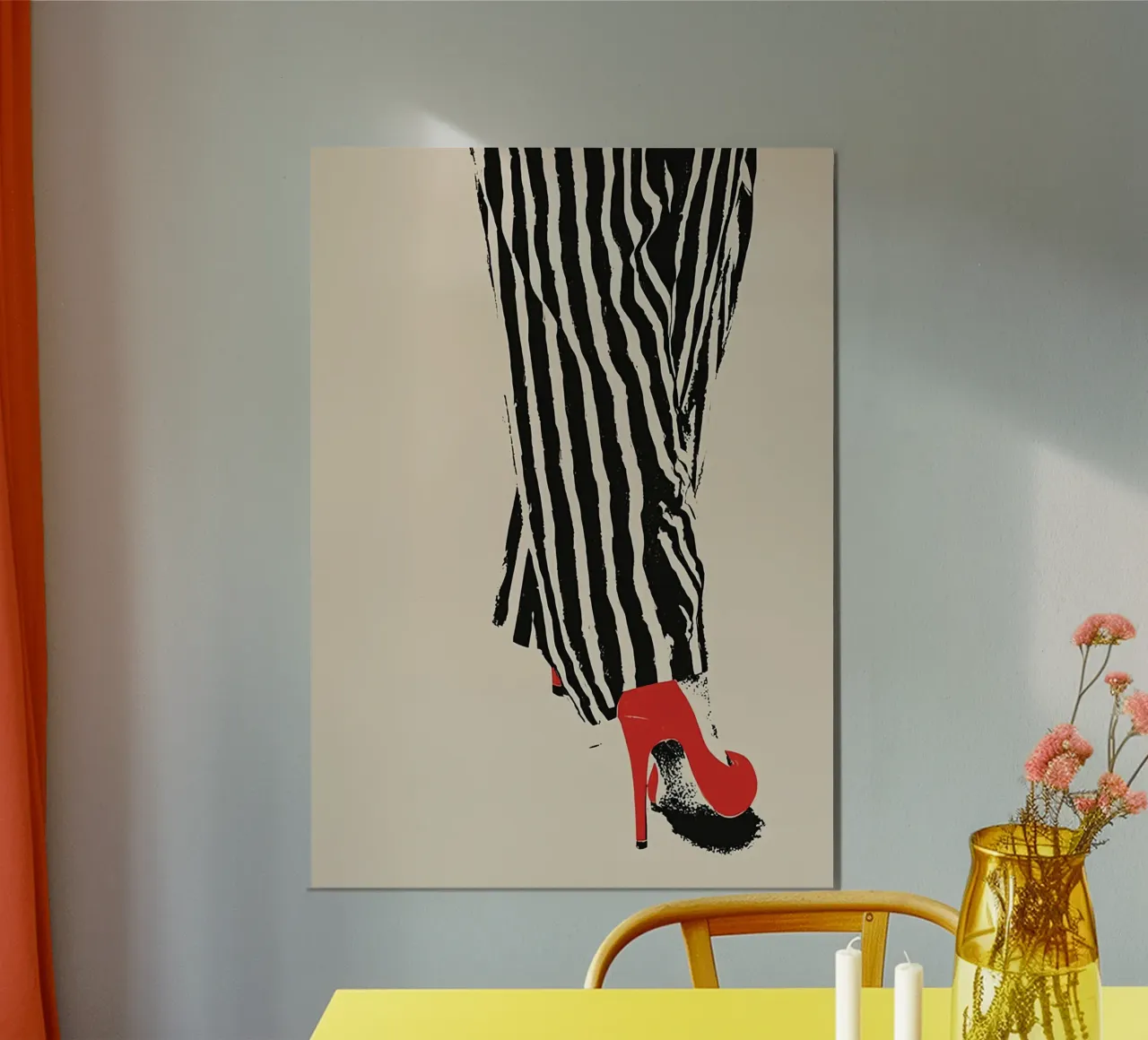Moda a righe Stile Pop Art Retrò alluminio dibond da Bakara