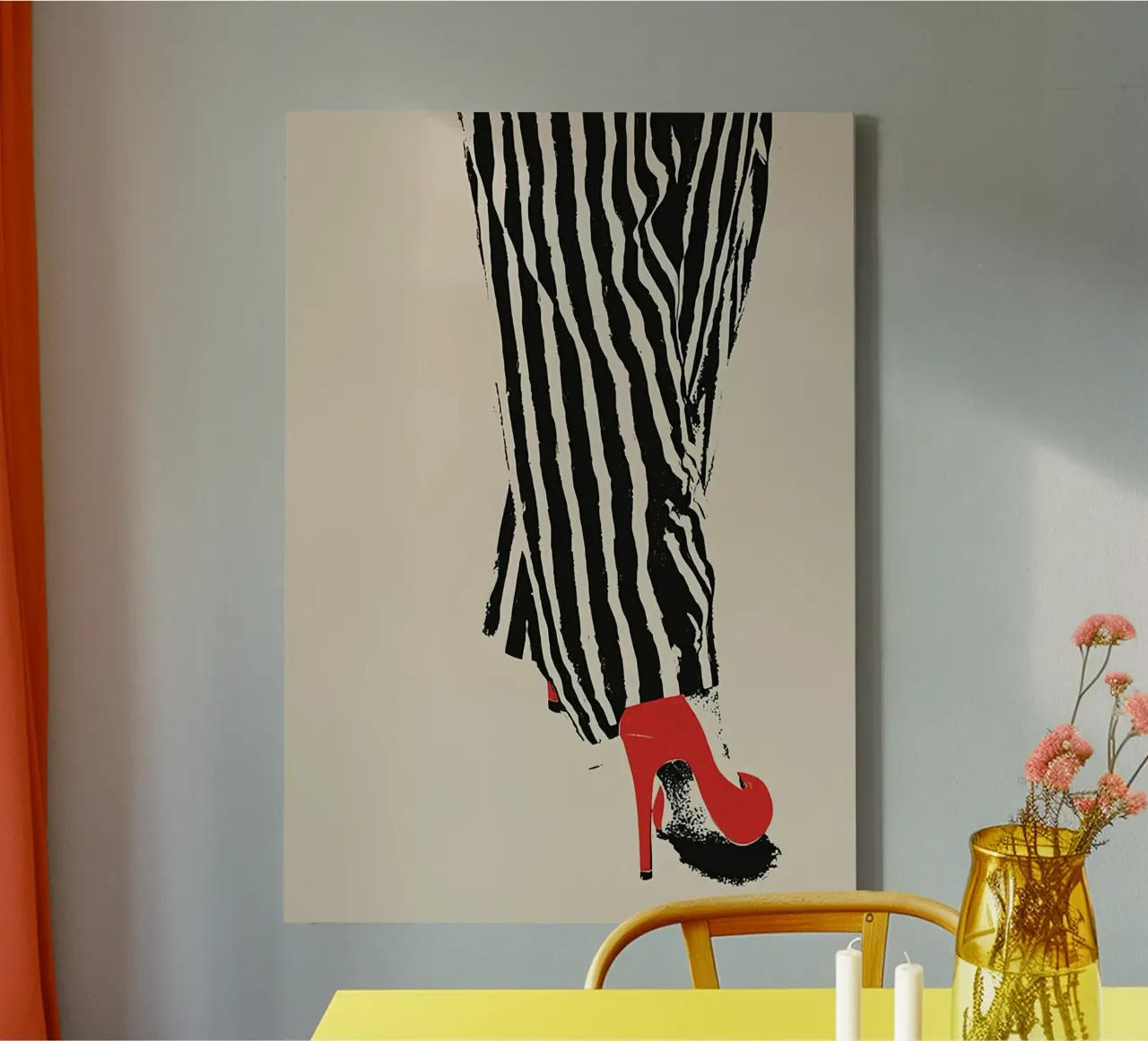 Moda a righe Stile Pop Art Retrò tela da Bakara