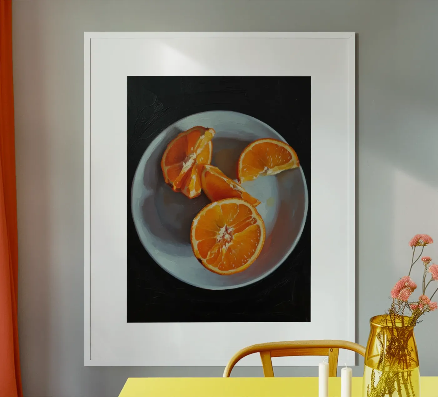 Orange Poster von Jana Leonenkov Art