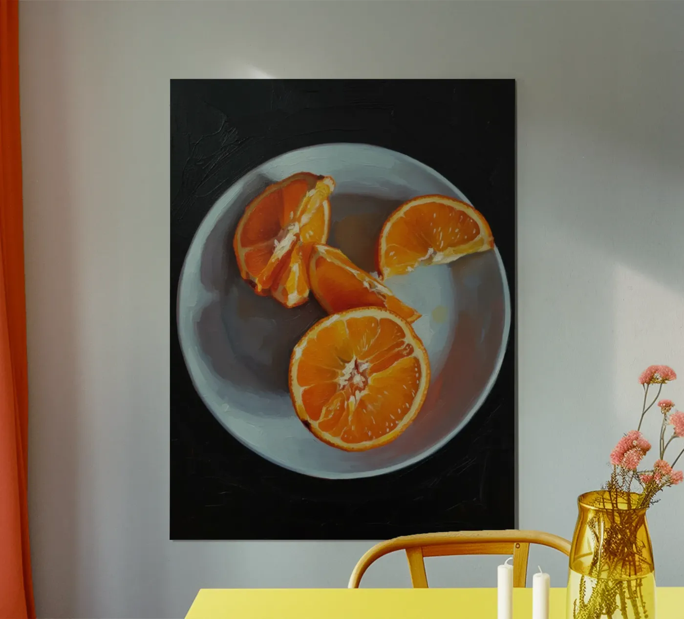 Orange Poster von Jana Leonenkov Art