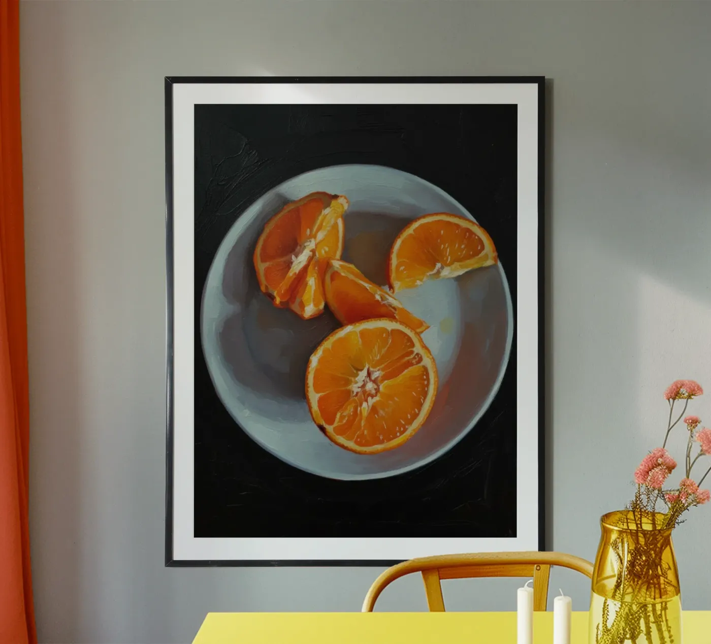 Orange Poster von Jana Leonenkov Art