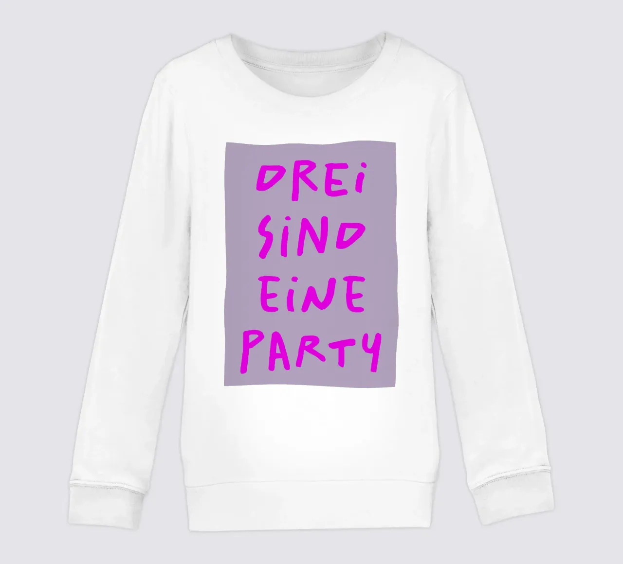 Drei sind eine Party :) (3 Farbvarianten) felpa bambino da FRICKE DESIGN