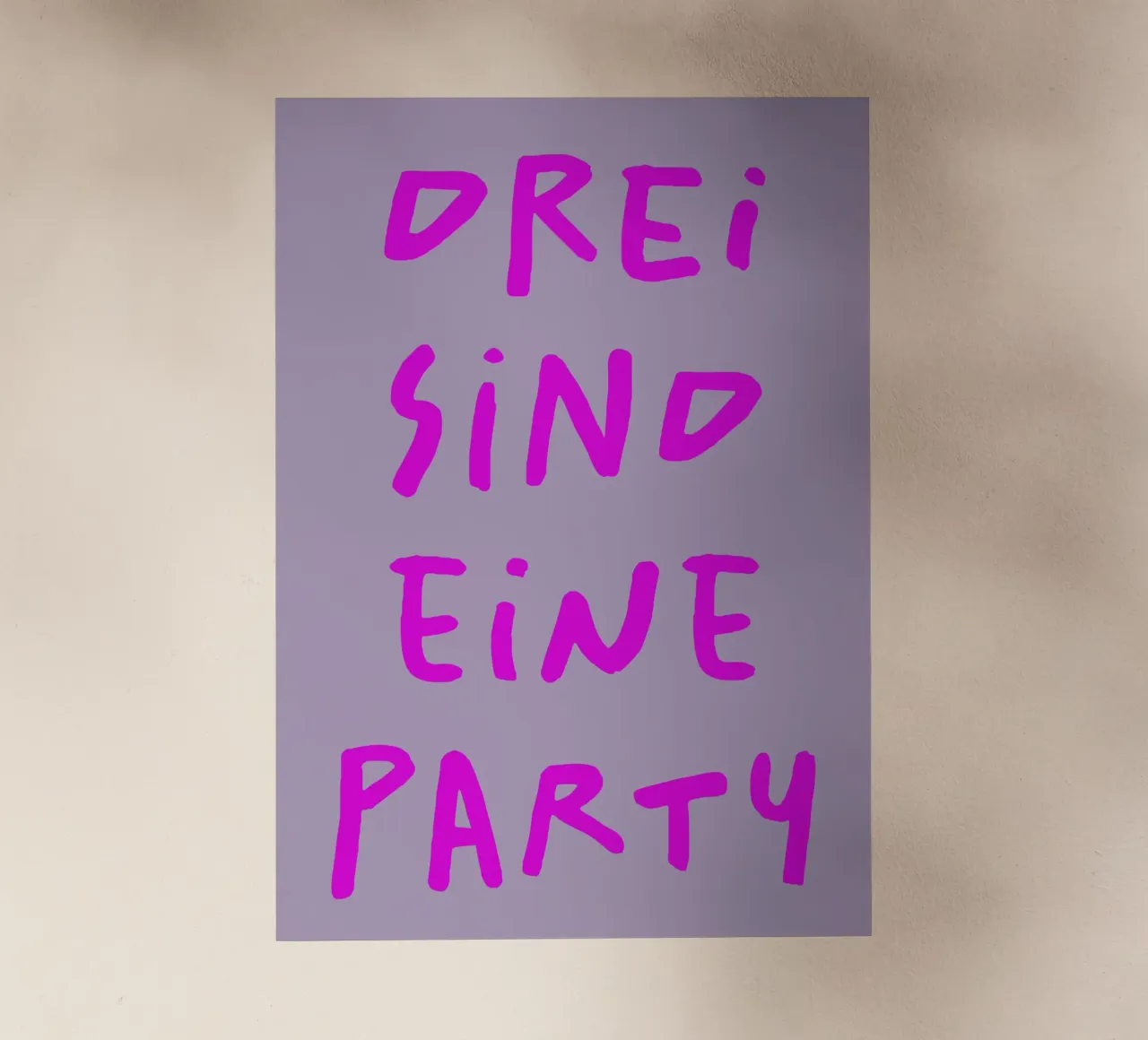Drei sind eine Party :) (3 Farbvarianten) pellicola backlit da FRICKE DESIGN