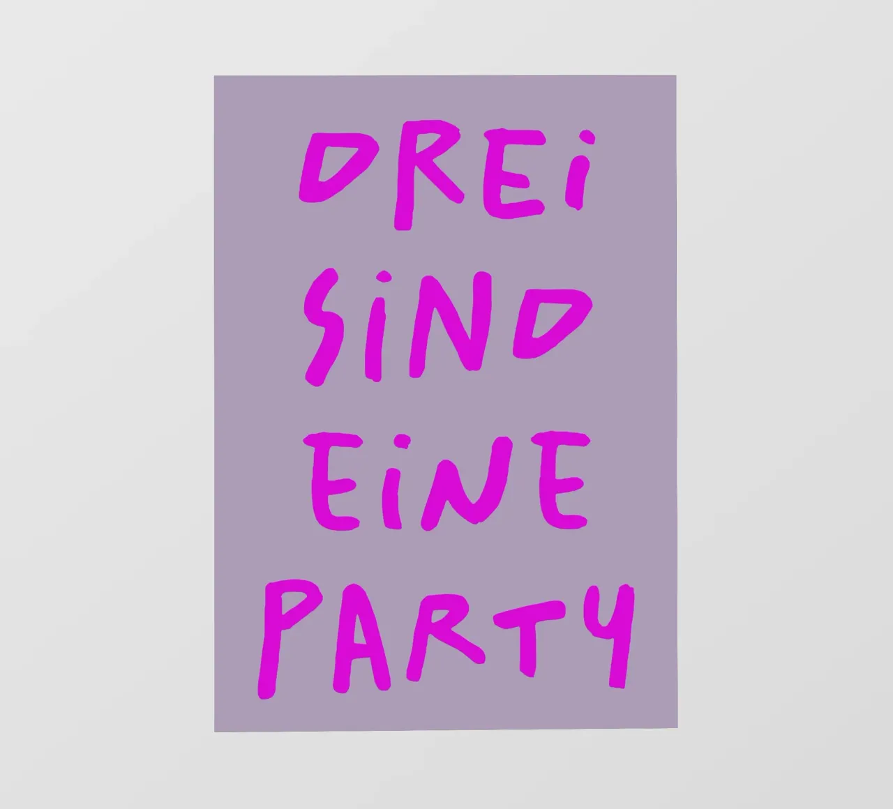 Drei sind eine Party :) (3 Farbvarianten) pellicola backlit da FRICKE DESIGN