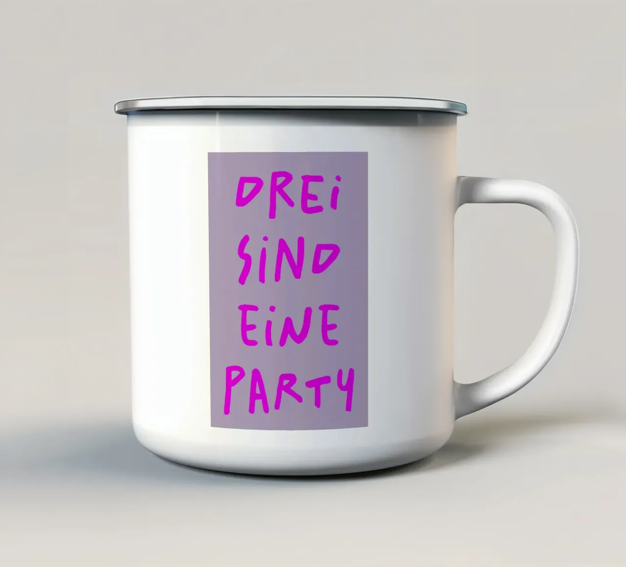Drei sind eine Party :) (3 Farbvarianten) tazza in smalto da FRICKE DESIGN