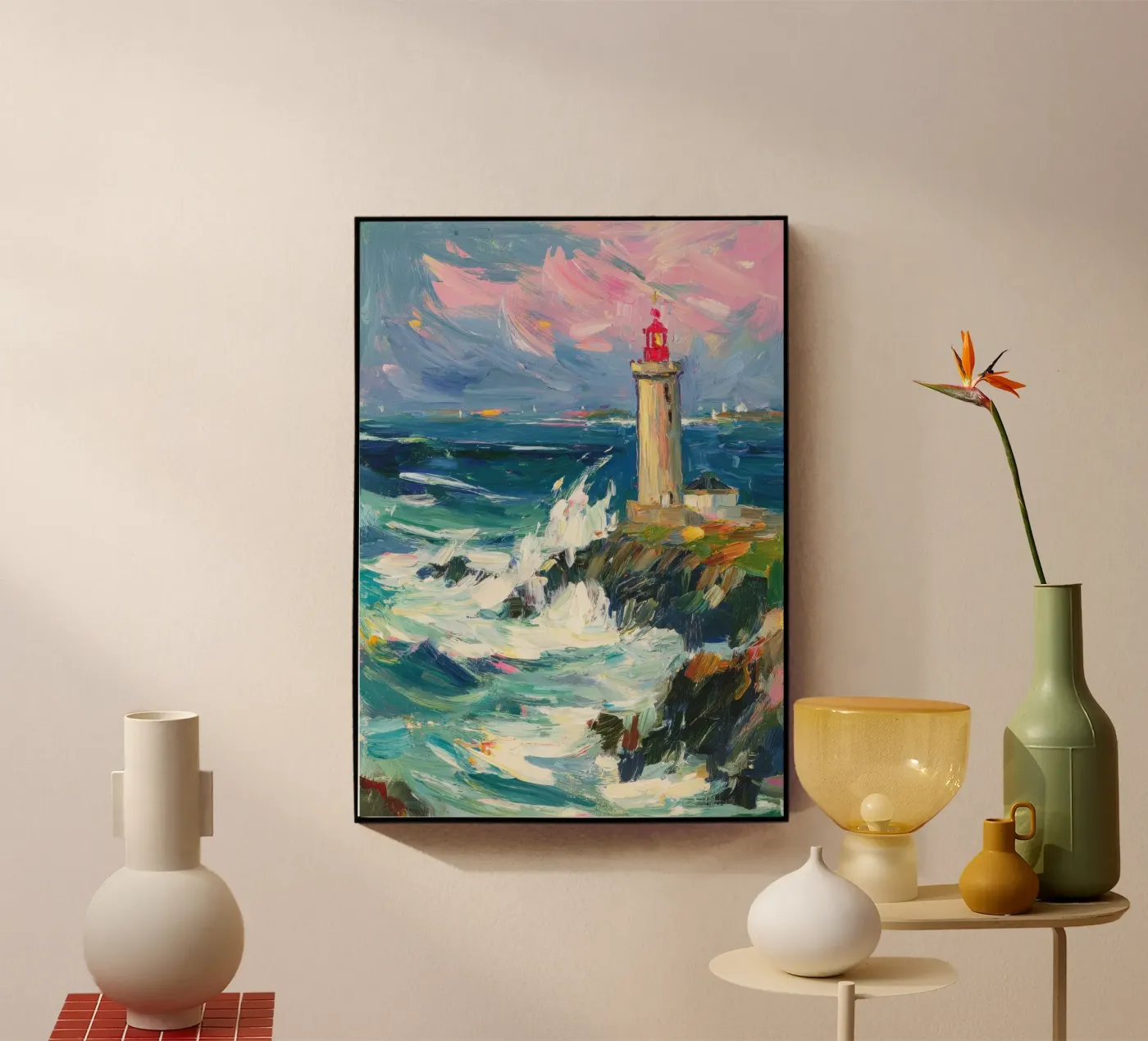 Faro sulla costa plexiglass da Nikis Art Studio