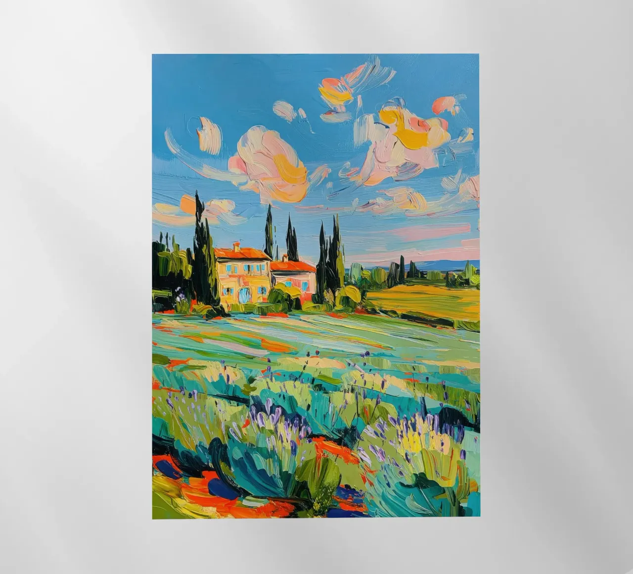 Paesaggio toscano con casa pellicola backlit da ArtByNiki