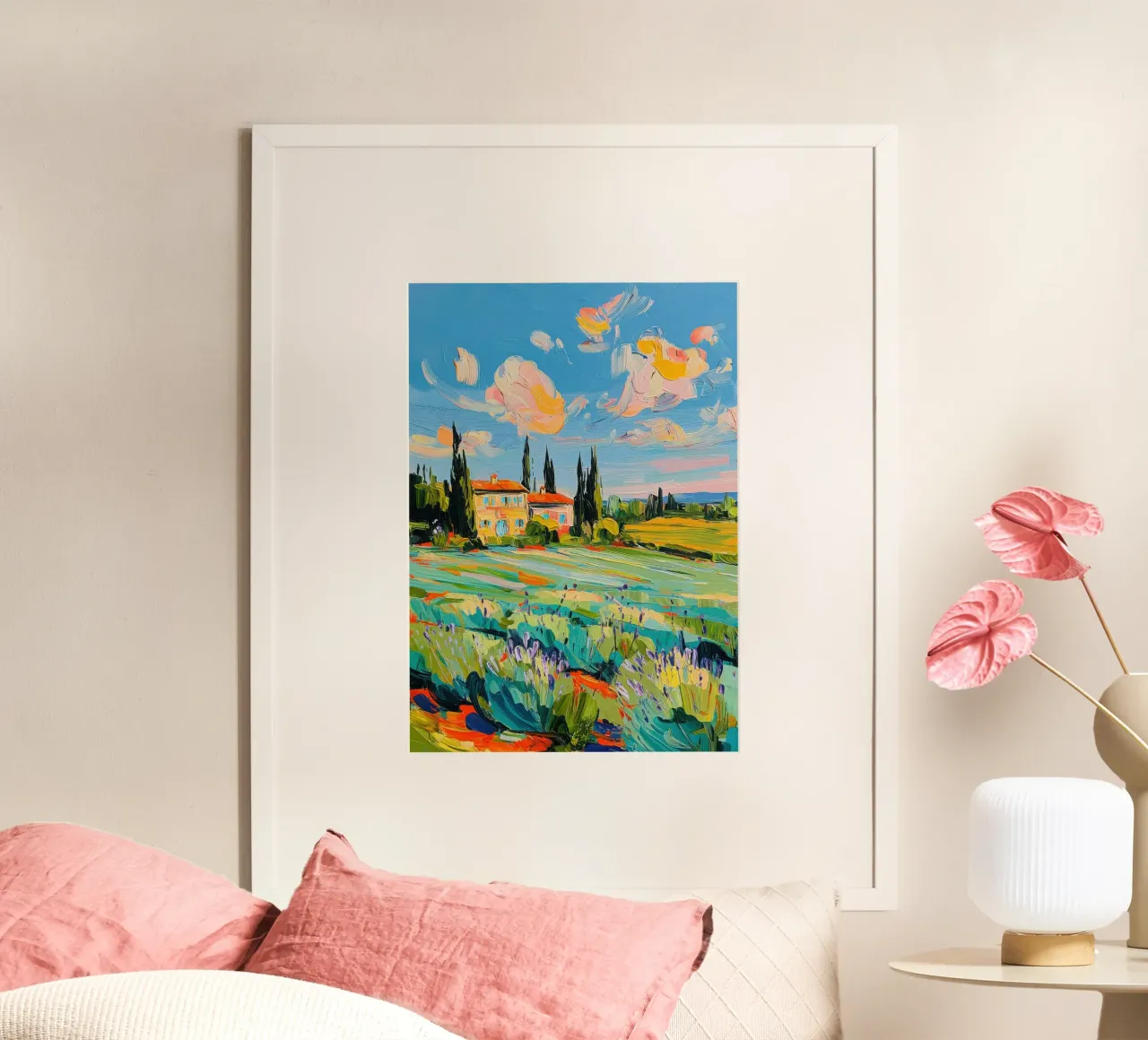 Paesaggio toscano con casa carta hahnemühle da ArtByNiki