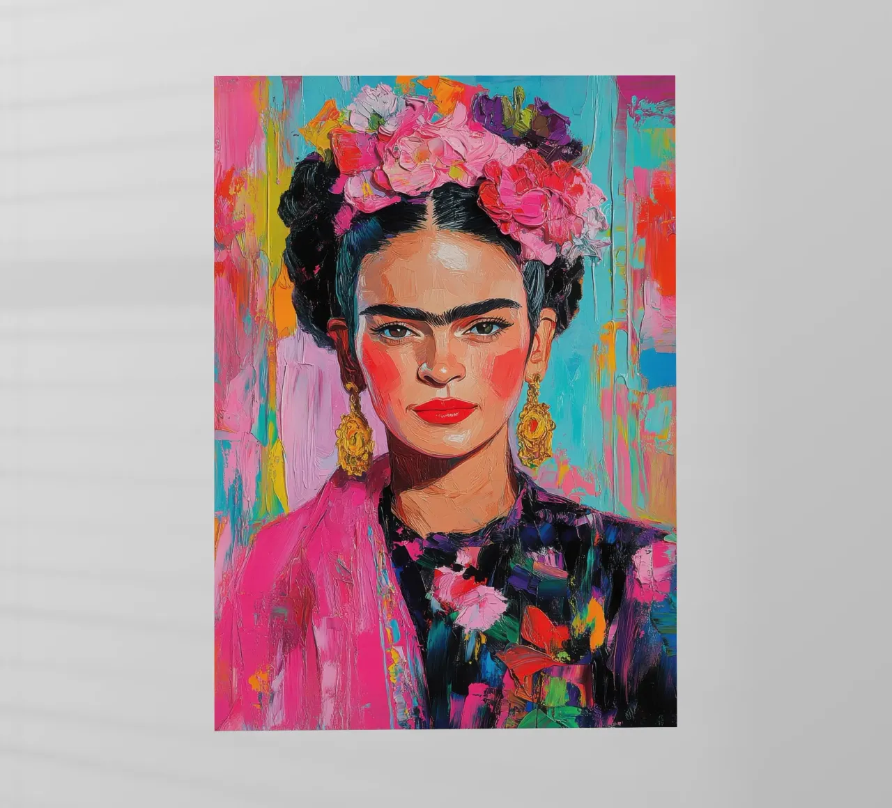 Frida Kahlo colorata pellicola backlit da Fantasias Florales
