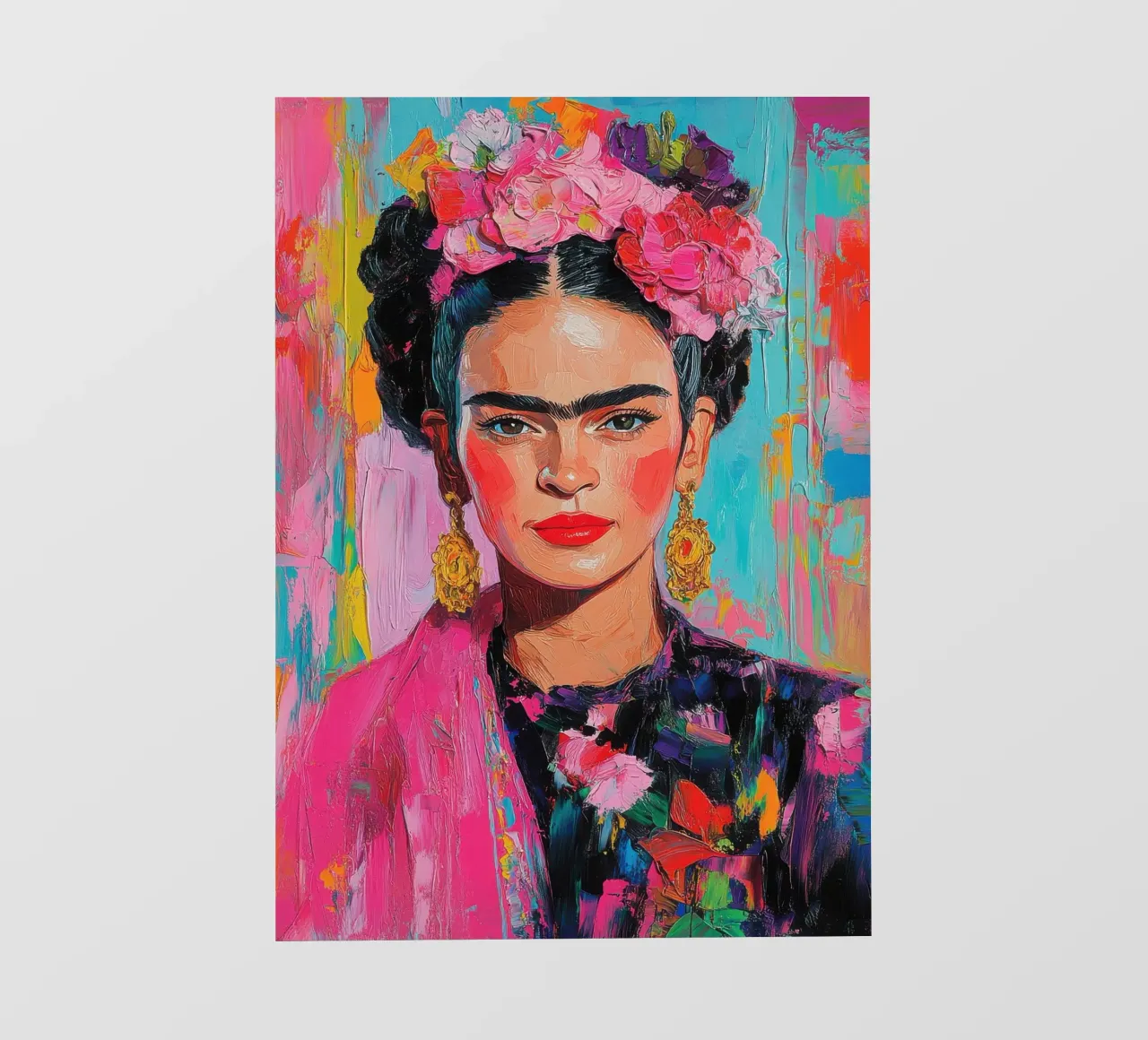 Frida Kahlo colorata pellicola backlit da Fantasias Florales