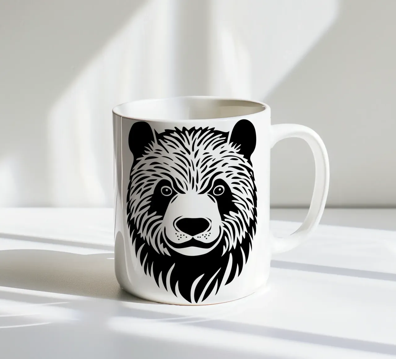 Panda Portrait tazza in ceramica da Autofocus