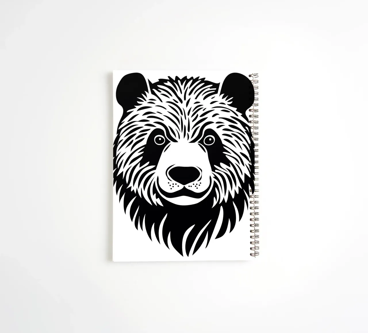 Panda Portrait spiral notebook by Autofocus