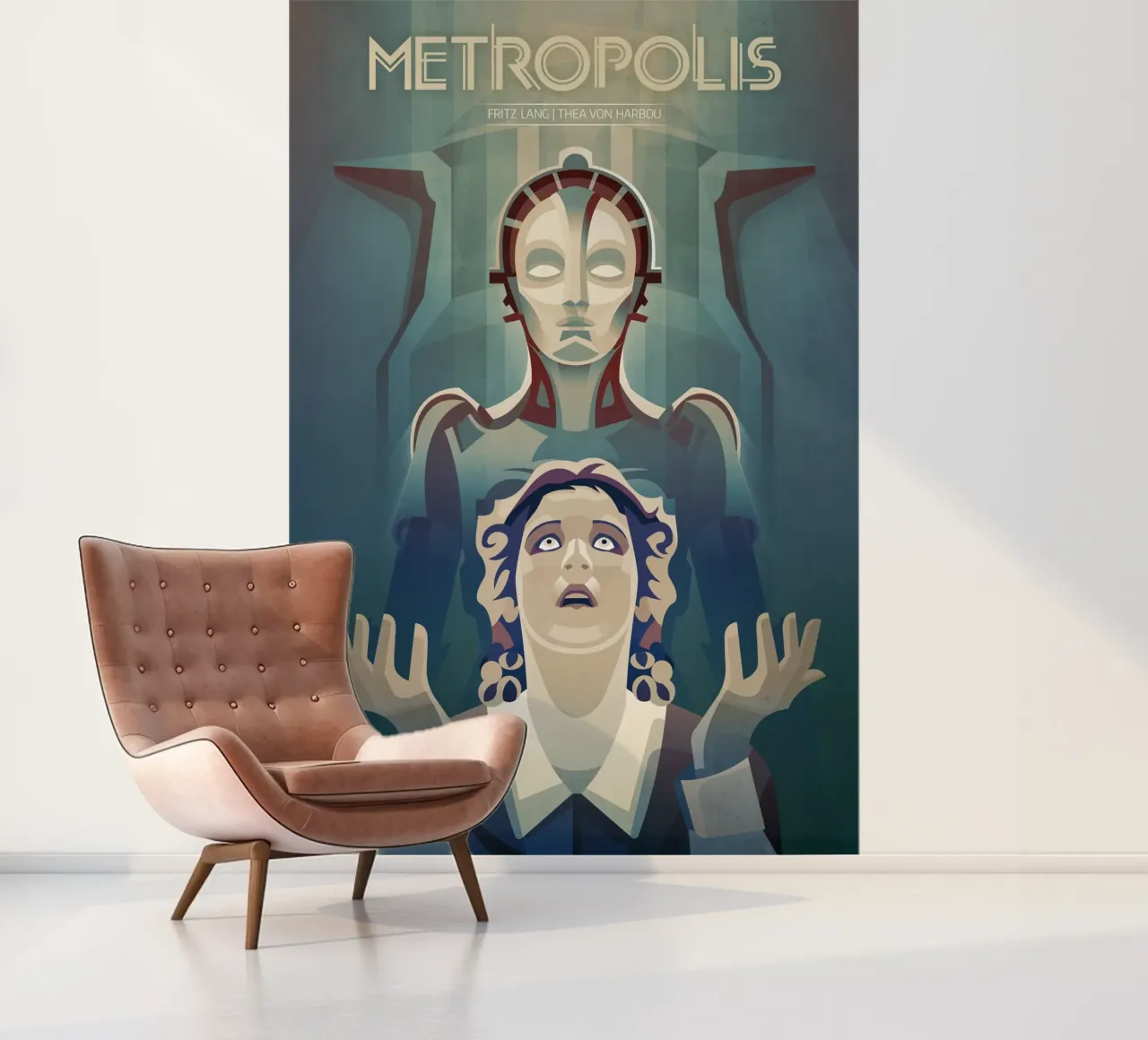 Metropolis retro film poster photo wallpaper by ThorBrush