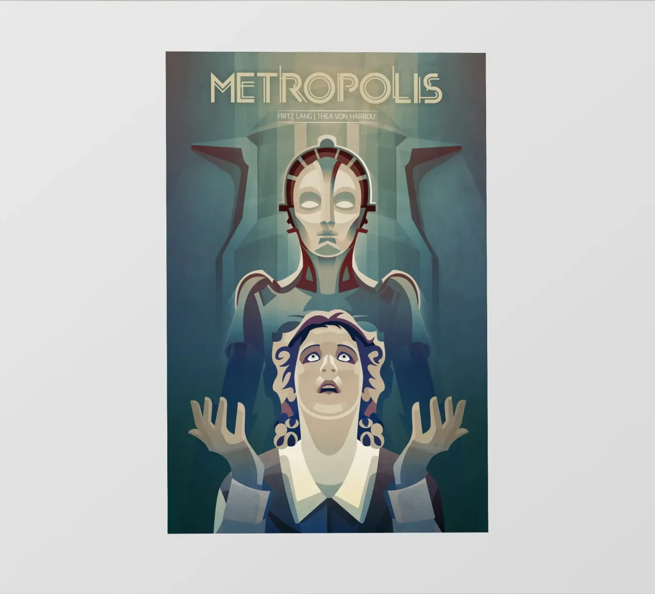 Metropolis retro film poster photo wallpaper by ThorBrush