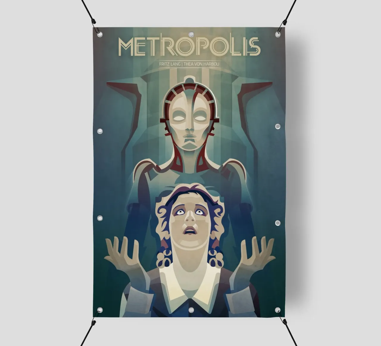 Metropolis retro film poster pvc cover by ThorBrush