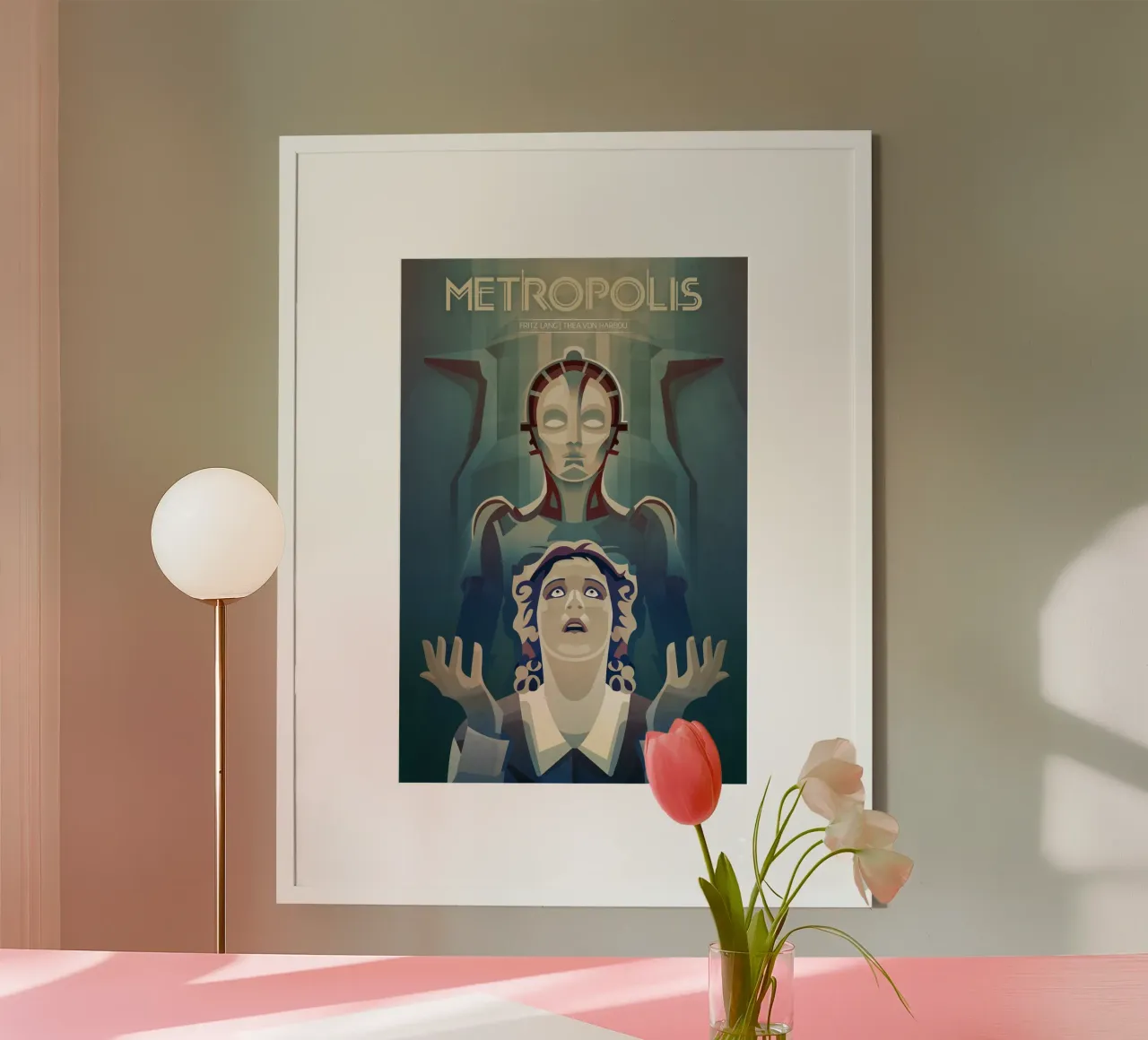 Póster retro de Metrópolis hahnemühle de ThorBrush