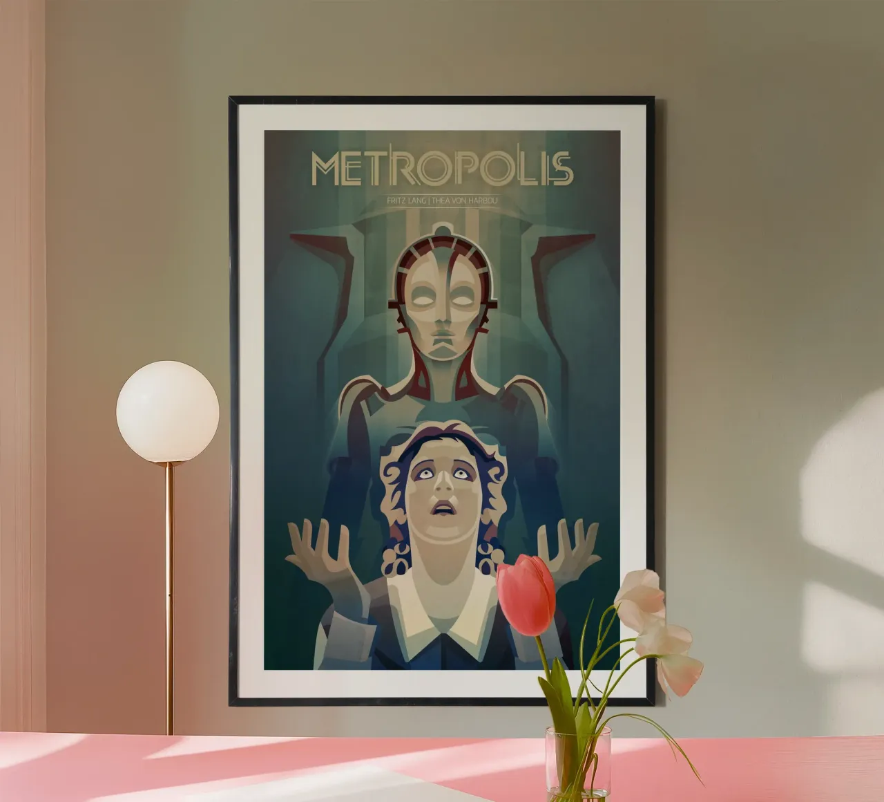 Póster retro de Metrópolis hahnemühle de ThorBrush