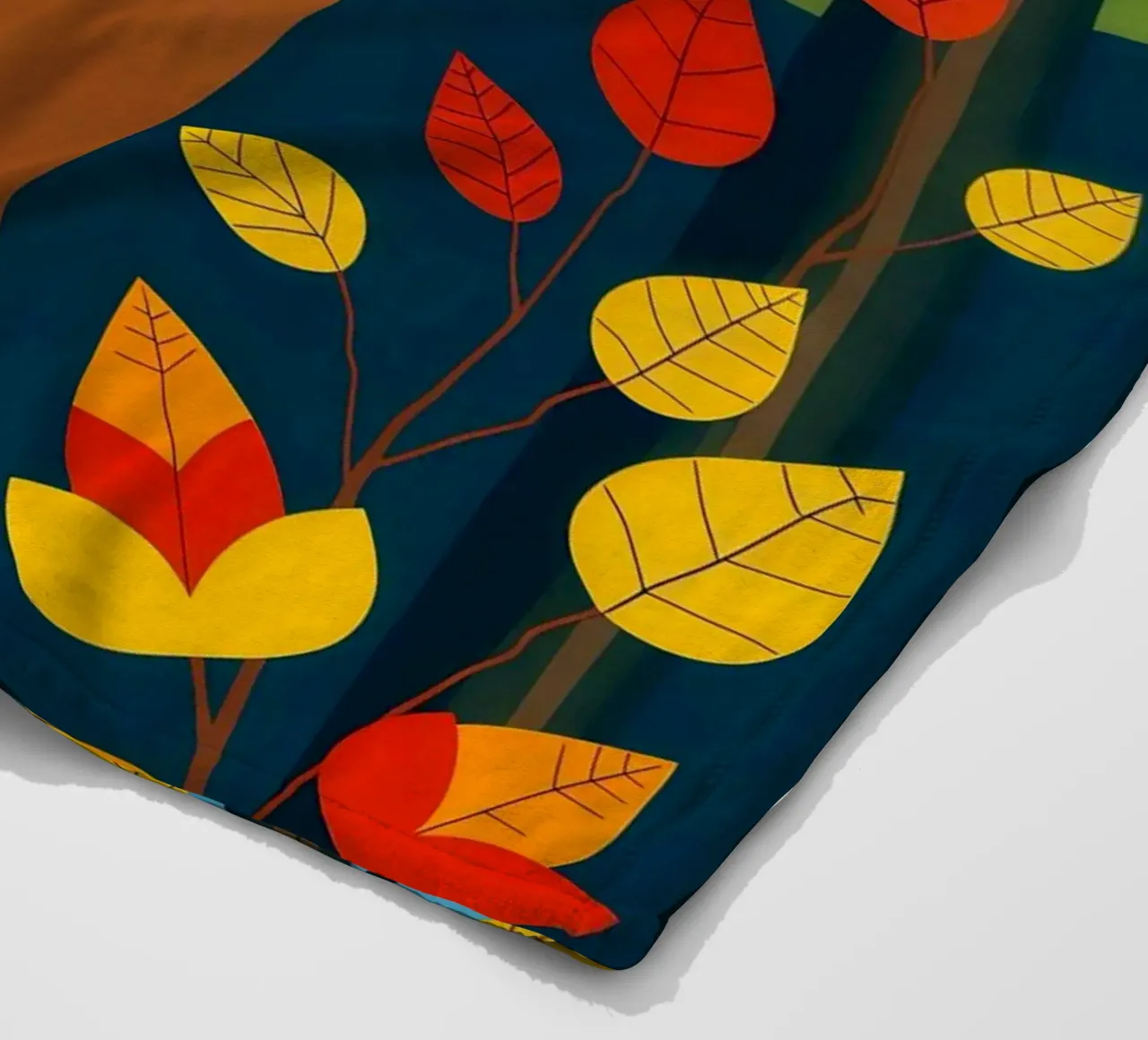 Donna che indossa un accogliente maglione in autunno e nella stagione autunnale coperta in pile da ARTOMATIC