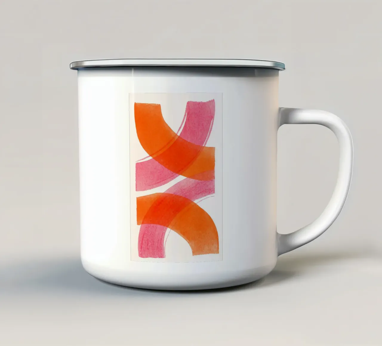 Strutture di linee artistiche tazza in smalto da Carinaprint