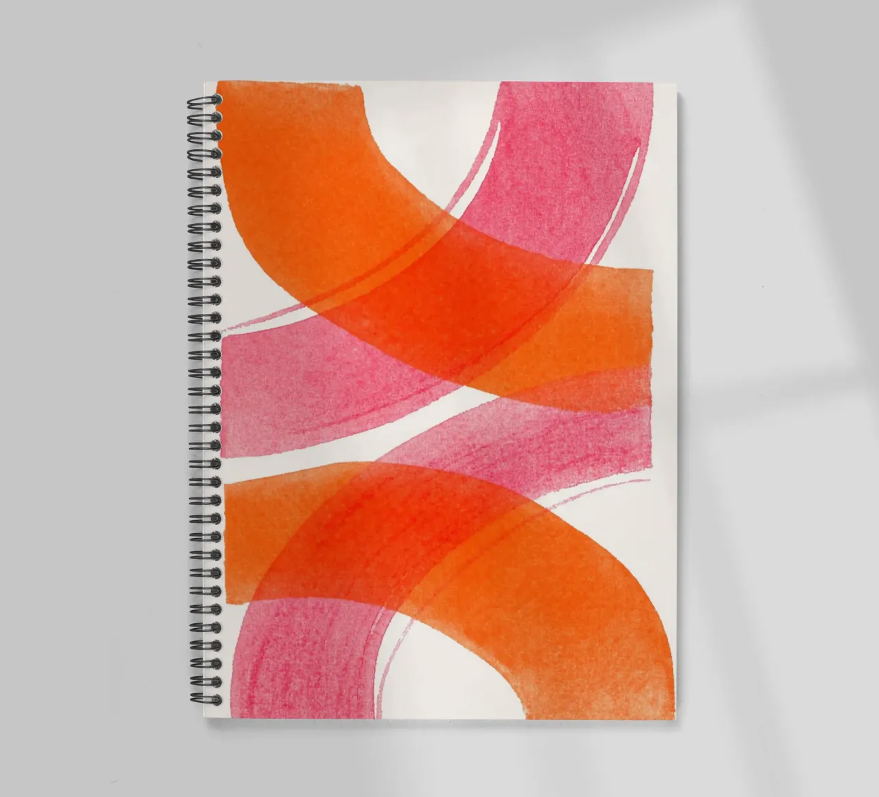 Artistic line structures spiral notebook by Carinaprint