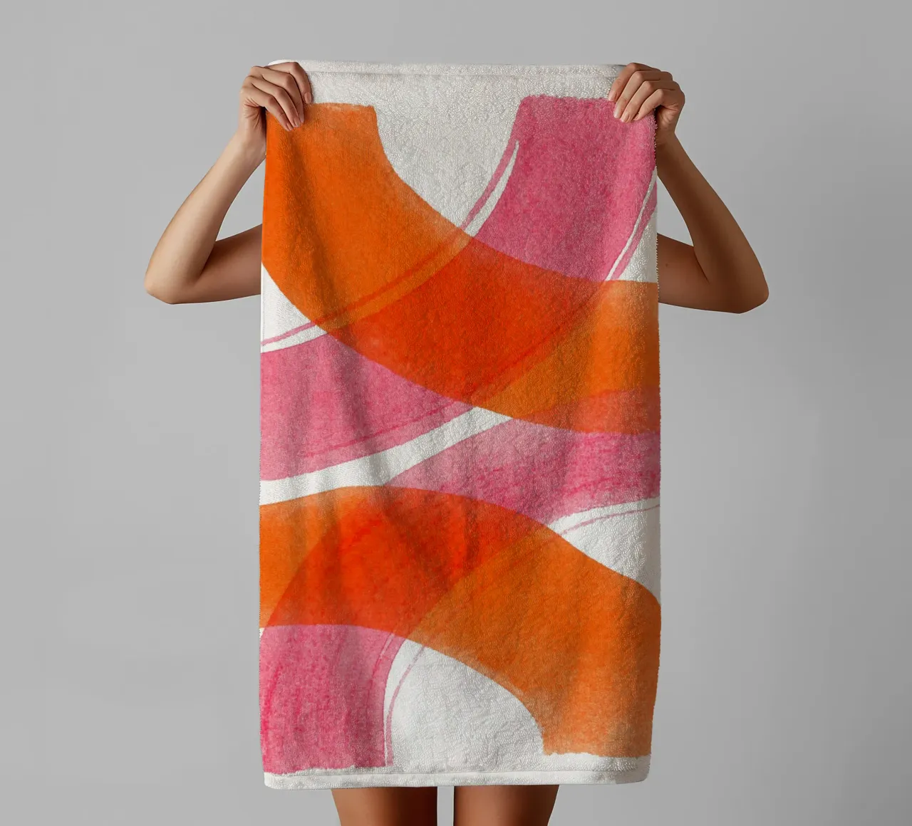 Artistic line structures towel by Carinaprint
