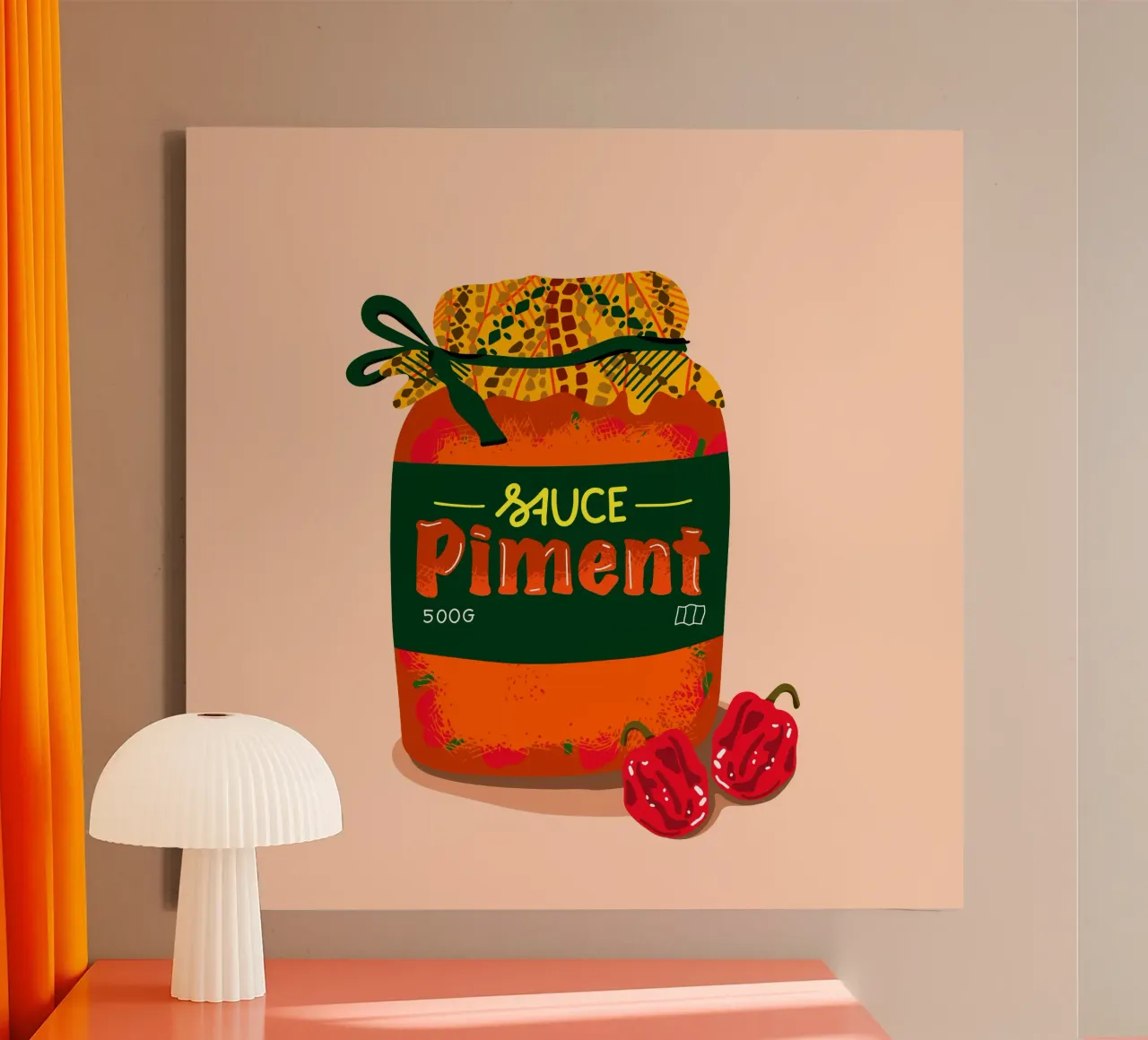 Salsa piment tela da Keva Epale