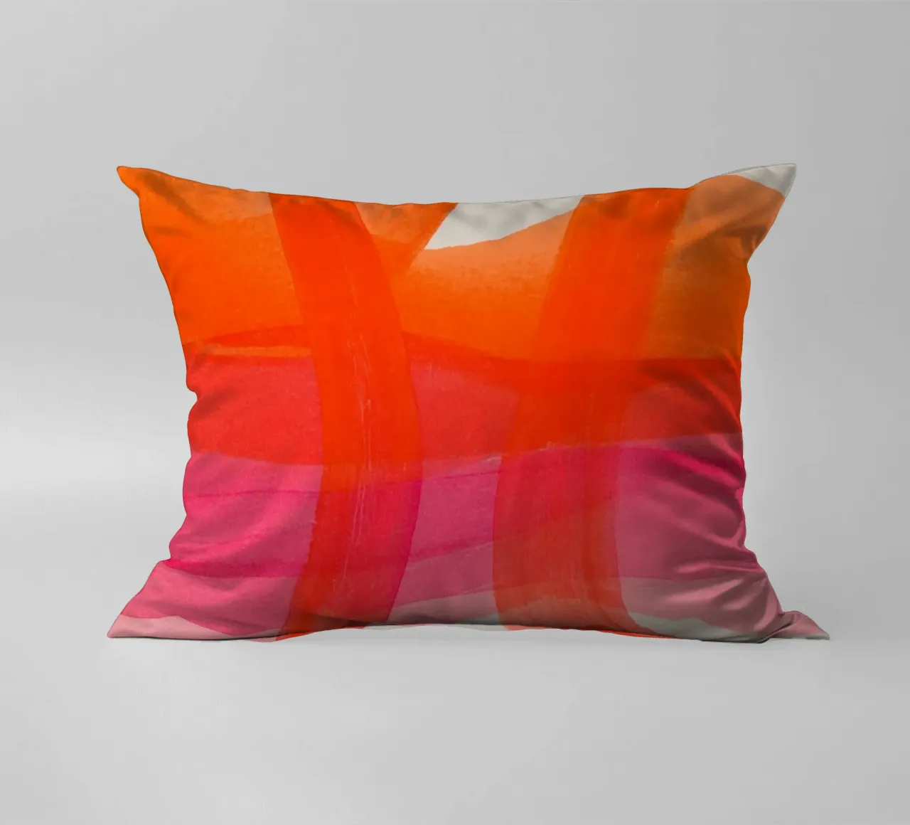 Fogli di colore astratto arancione cuscino da Carinaprint