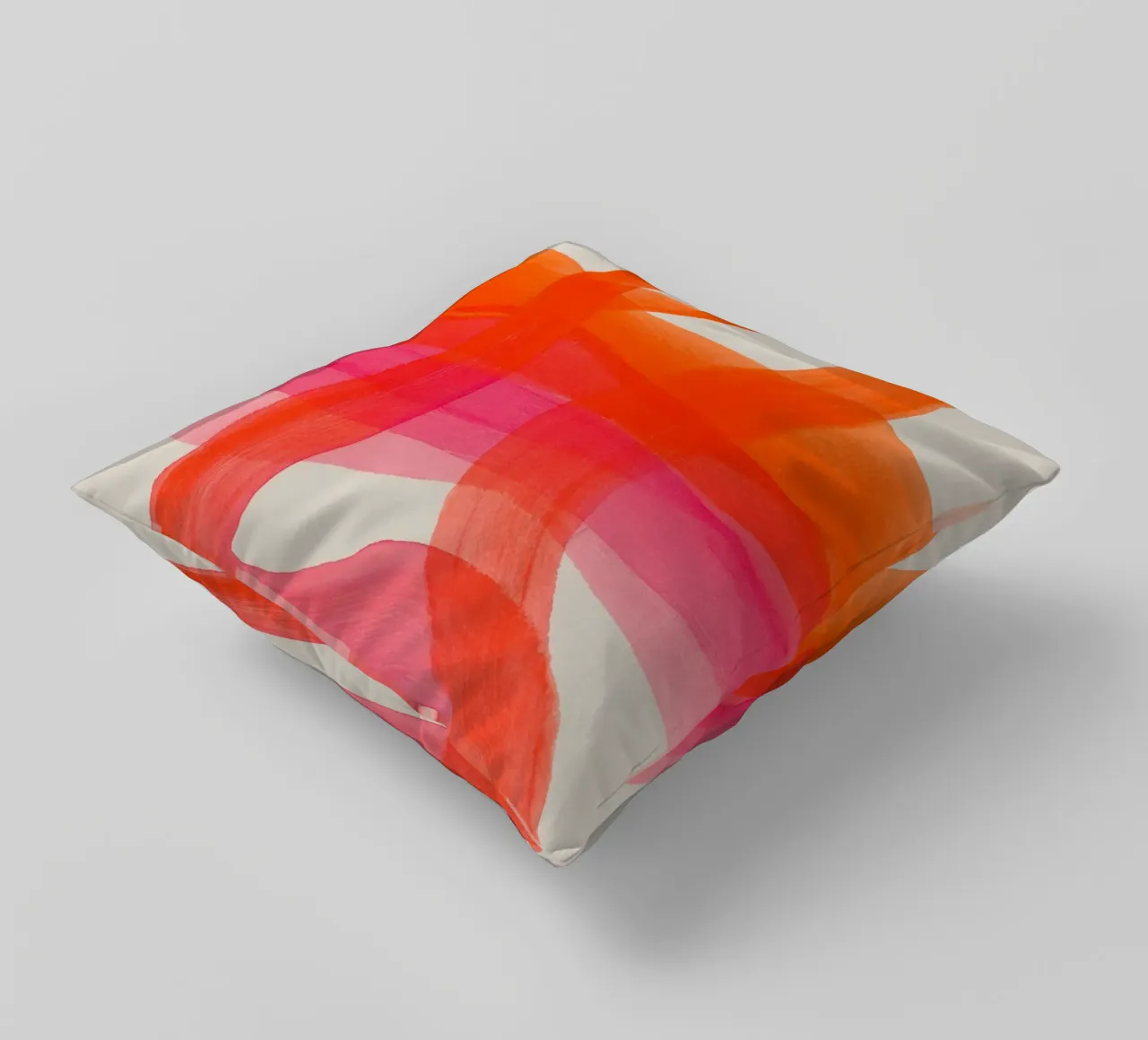 Fogli di colore astratto arancione cuscino da Carinaprint