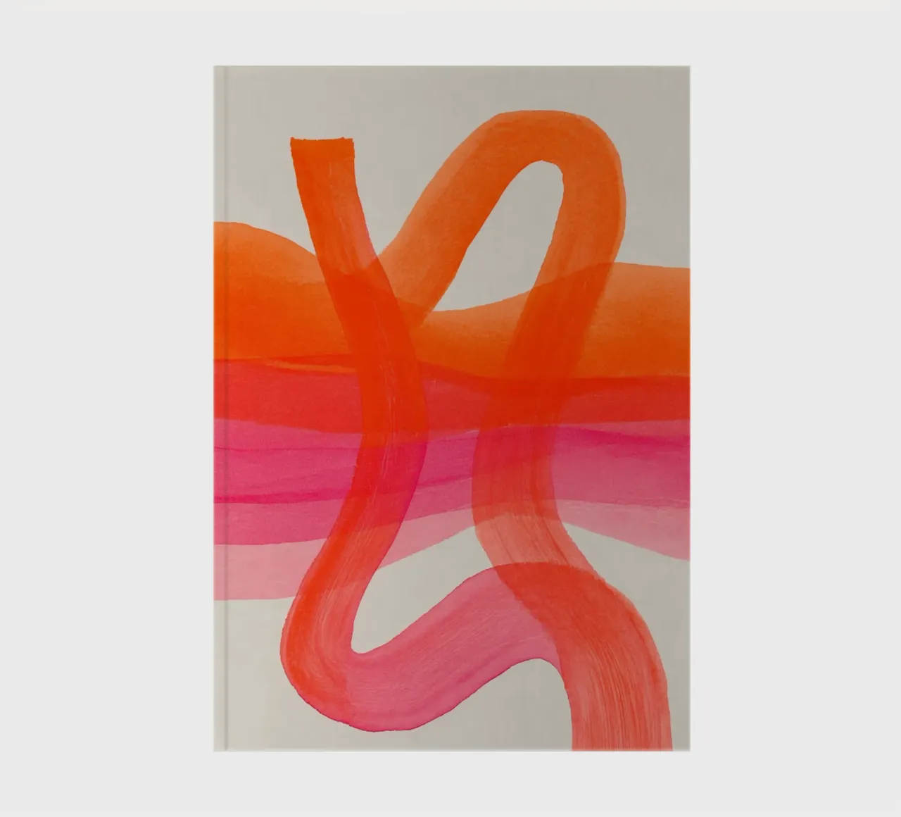 Abstract colour sheets orange notebook by Carinaprint