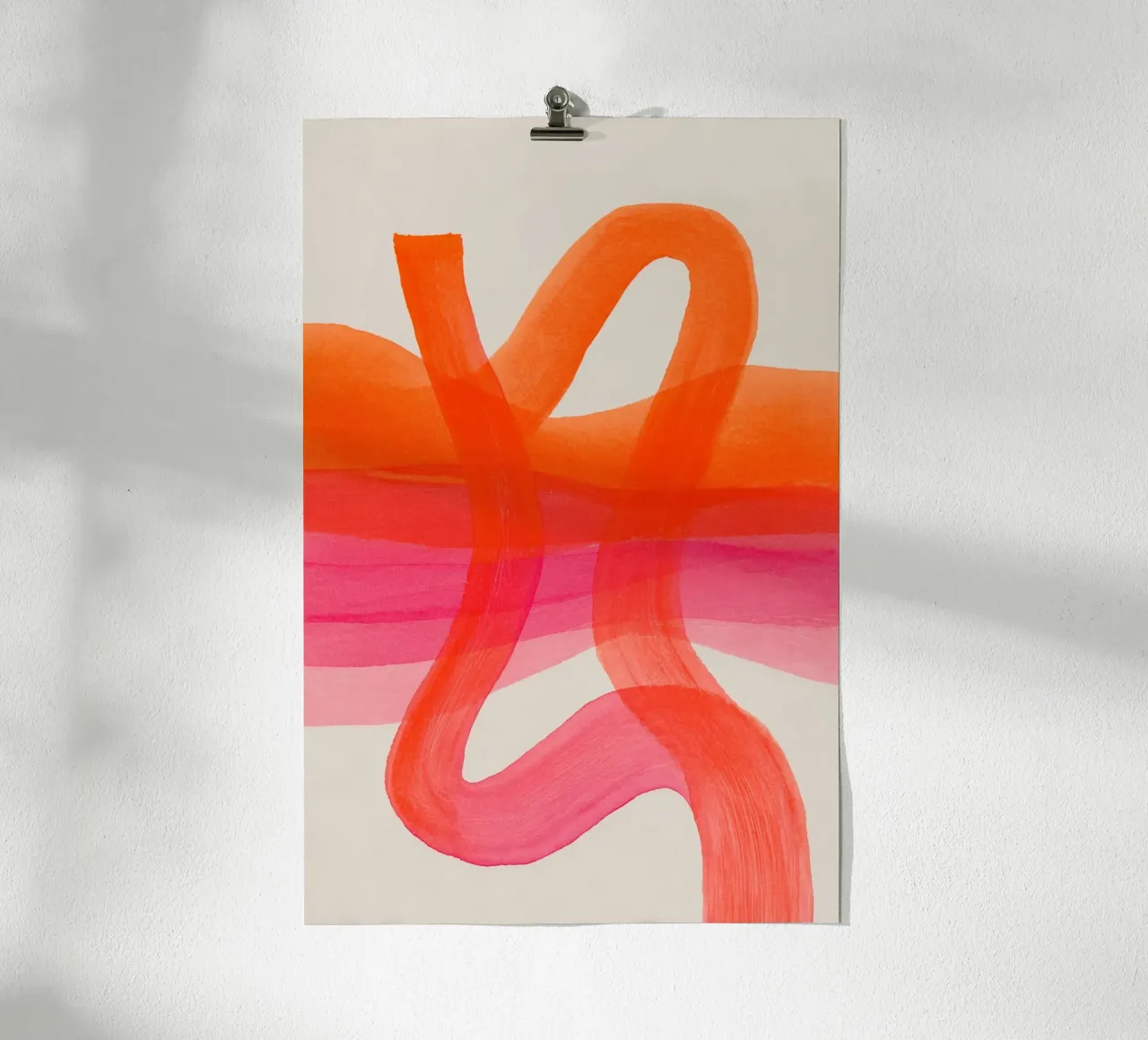 Fogli di colore astratto arancione carta hahnemühle da Carinaprint