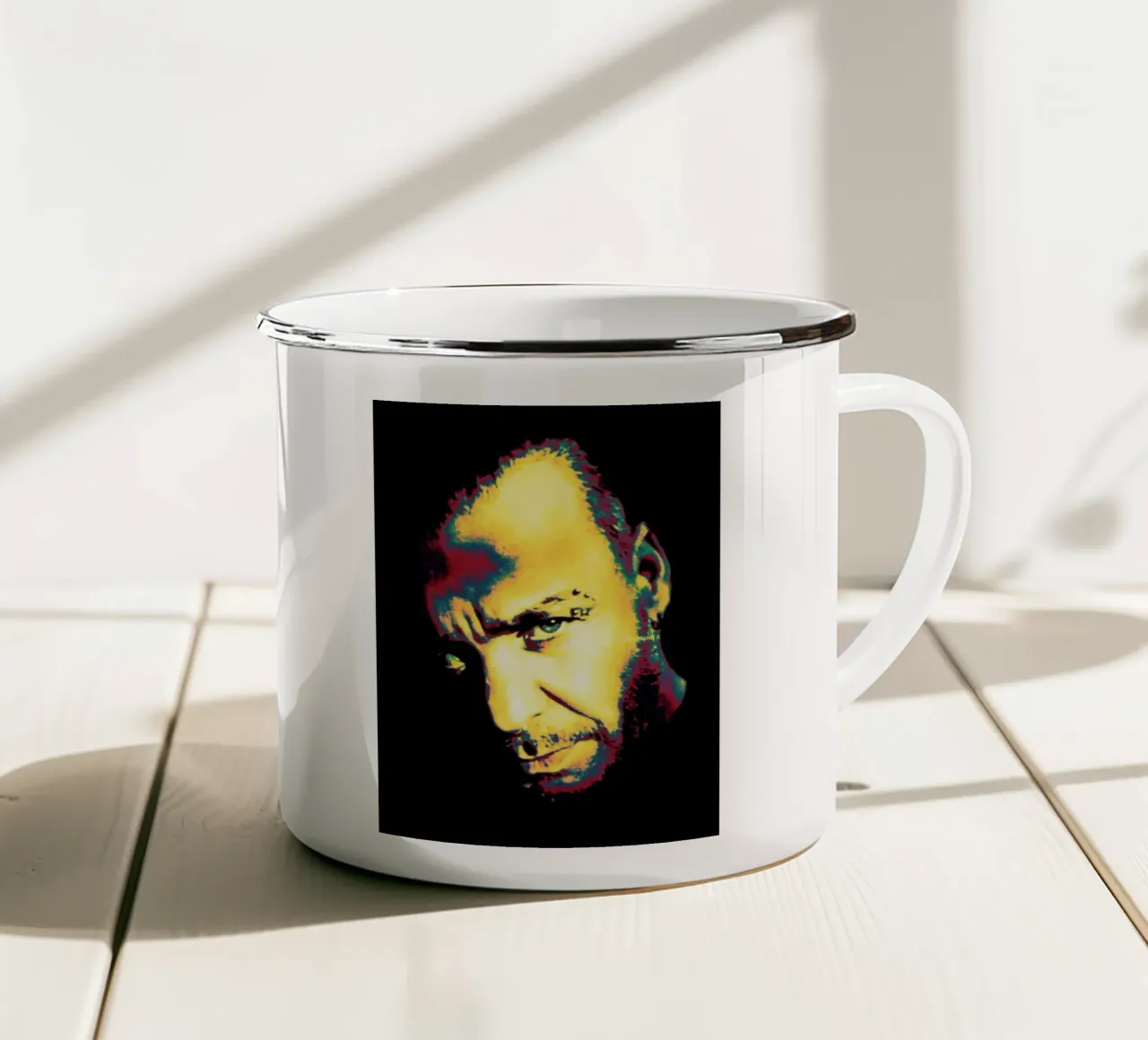 Ritratto di Tim Lindemann tazza in smalto da Lembayung art