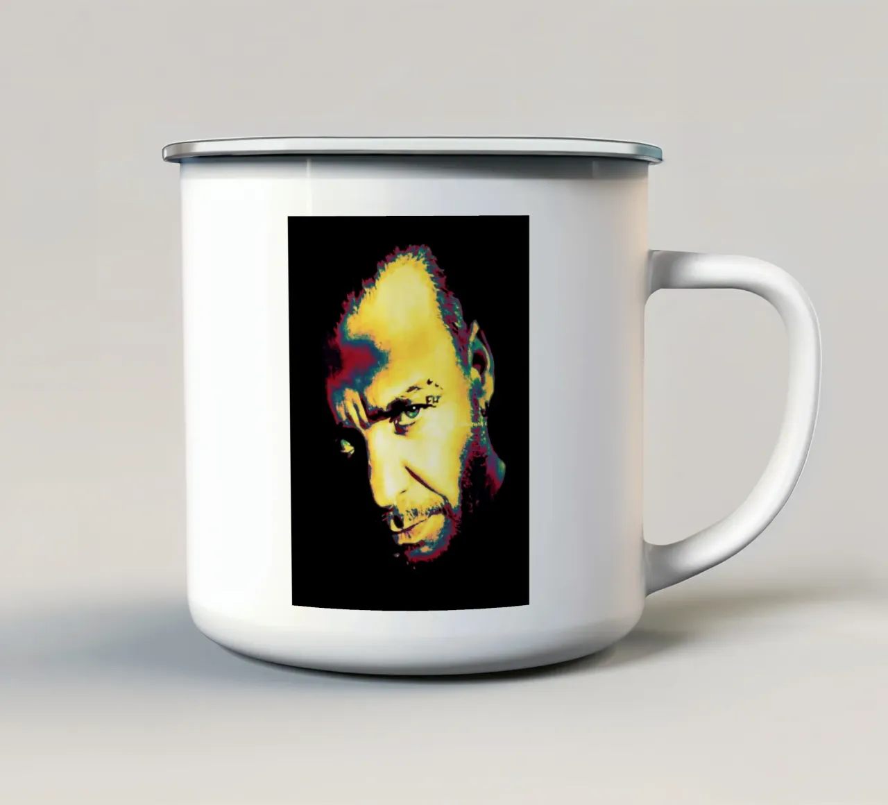 Ritratto di Tim Lindemann tazza in smalto da Lembayung art