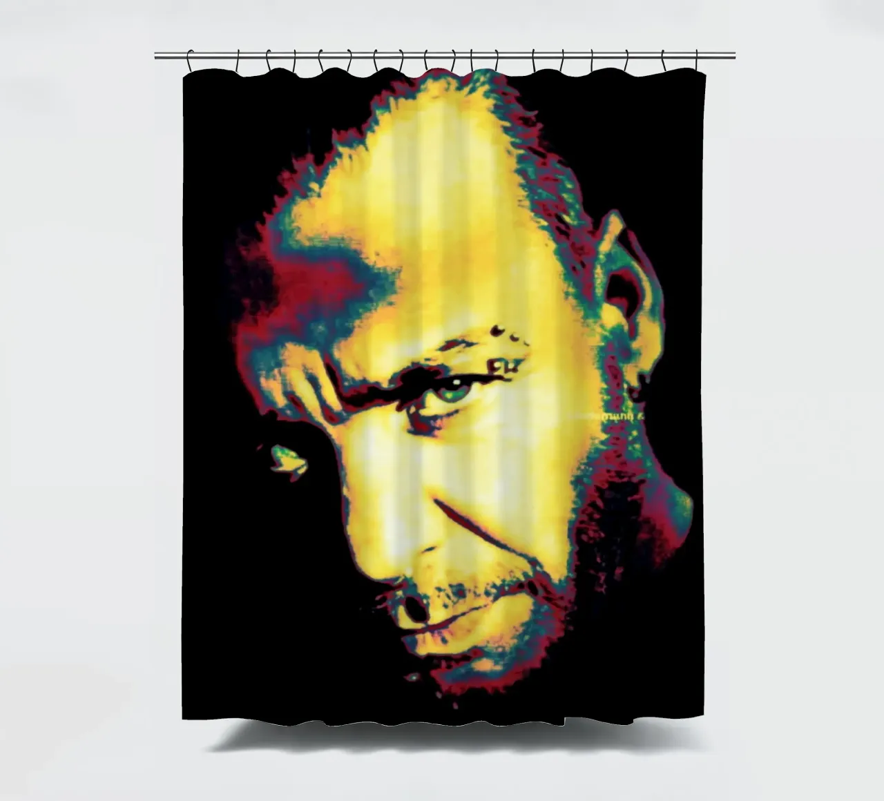 Till Lindemann ritratto tenda da doccia da Lembayung art