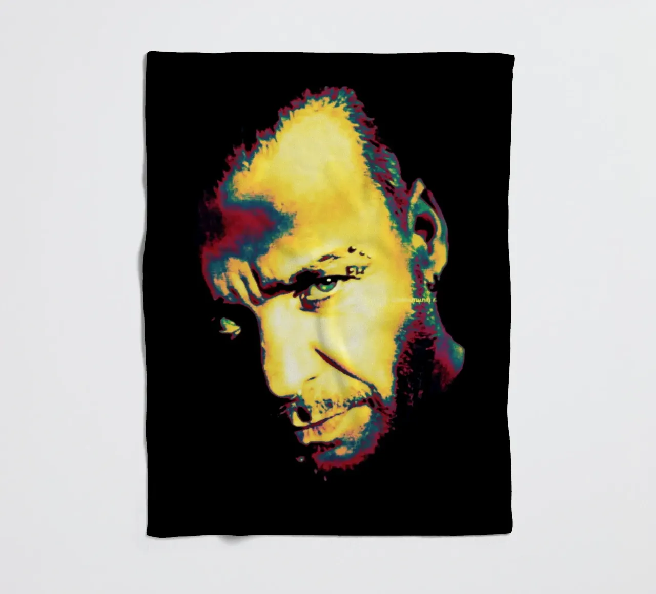 Ritratto di Tim Lindemann coperta in pile da Lembayung art