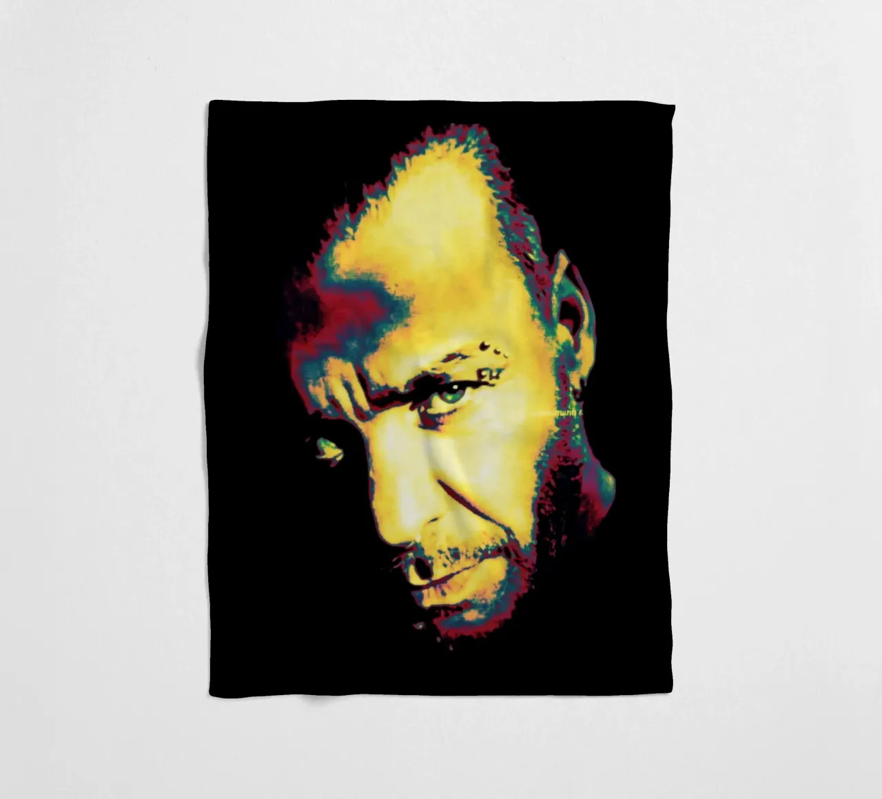 Ritratto di Tim Lindemann coperta in pile da Lembayung art